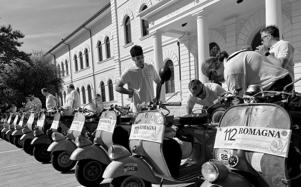 Vespa scooters at Cattolica's Town Hall Vespa Club - Coppa Città di Morciano
