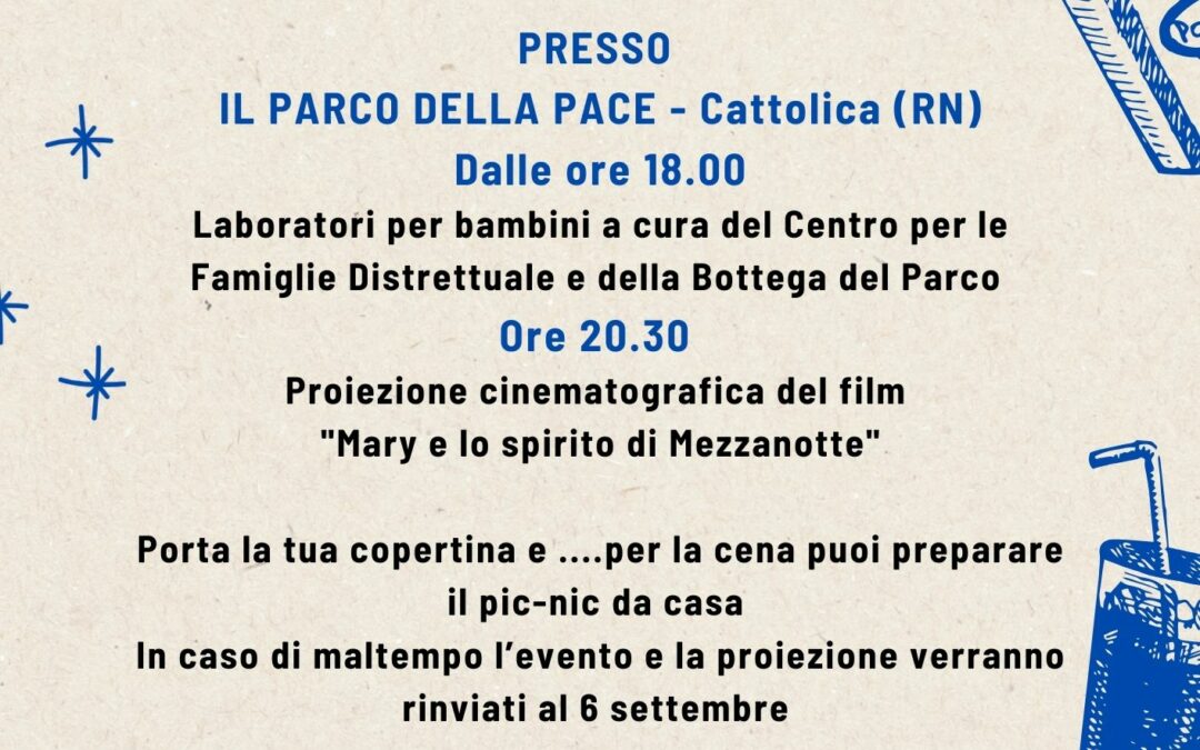 Cinema e laboratori sotto le stelle